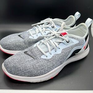Nike Flex TR9 Shoes Womens 9.5 Gray Black Mesh Low Top Lace Up Trainer Sneakers